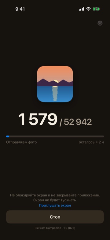 PicFrom на iPhone отправляет фото: 1579 из 52942